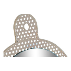 Espejo de pared DKD Home Decor Blanco Rosa Metal Cristal 22 x 1,5 x 40