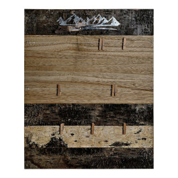 Portafotos DKD Home Decor Marrón Madera Metal Aluminio Natural 40 x 2