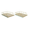 Set de Bandejas organizadoras DKD Home Decor Verde Polipropileno Mader