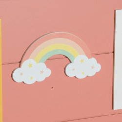 Cuadro Portafotos con Pinzas DKD Home Decor Madera MDF Infantil Arcoí