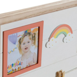 Cuadro Portafotos con Pinzas DKD Home Decor Madera MDF Infantil Arcoí