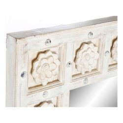 Espejo de pared DKD Home Decor Blanco Madera de mango Decapé (93,5 x
