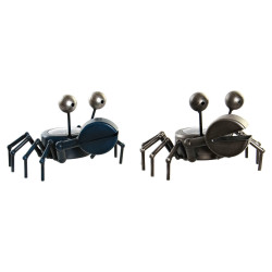 Reloj de Mesa DKD Home Decor Animal 23 x 22 x 14 cm Plateado Azul Hier