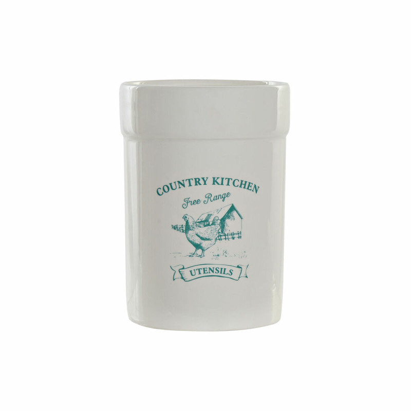 Bote para Utensilios de Cocina DKD Home Decor Blanco Verde Dolomita 12 Bote para Utensilios de Cocina DKD Home Decor Blanco Verde Dolomita 12
