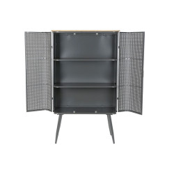 Estantería DKD Home Decor Natural Gris Metal Madera 2 Estantes (79 x