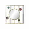 Espejo de pared DKD Home Decor Cristal Rosa Dorado Metal Círculos (10