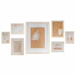 Portafotos de Pared DKD Home Decor 32,5 x 1,5 x 45 cm Cristal Natural