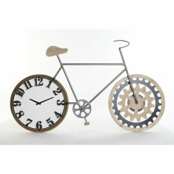 Reloj de Pared DKD Home Decor 108 x 6,4 x 63,5 cm Natural Negro Bicicl