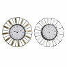 Reloj de Pared DKD Home Decor 40 x 6,4 x 40 cm Cristal Plateado Dorado