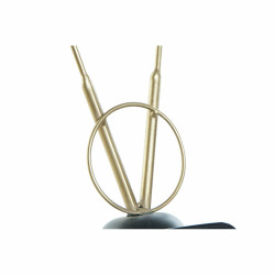 Reloj de Mesa DKD Home Decor Negro Dorado Cristal Hierro Vintage 15,5