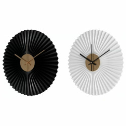 Reloj de Pared DKD Home Decor Blanco Negro Blanco/Negro Hierro Plásti