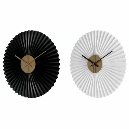Reloj de Pared DKD Home Decor Blanco Negro Blanco/Negro Hierro Plásti