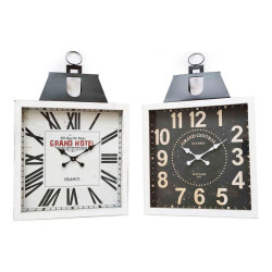 Reloj de Pared DKD Home Decor 60 x 6 x 89 cm Cristal Negro Blanco Hier