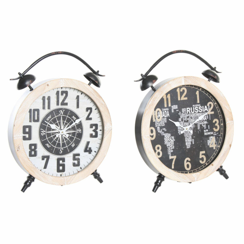 Reloj de Mesa DKD Home Decor 41 x 6,5 x 52,5 cm Cristal Natural Negro