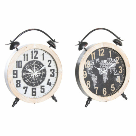 Reloj de Mesa DKD Home Decor 41 x 6,5 x 52,5 cm Cristal Natural Negro