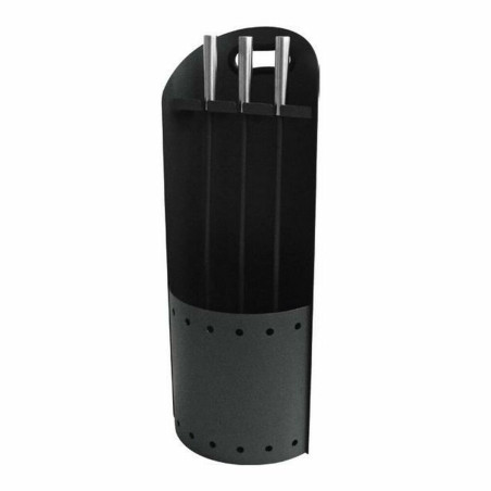 Utensilios para Chimenea DKD Home Decor Negro Acero Inoxidable (23 x 1