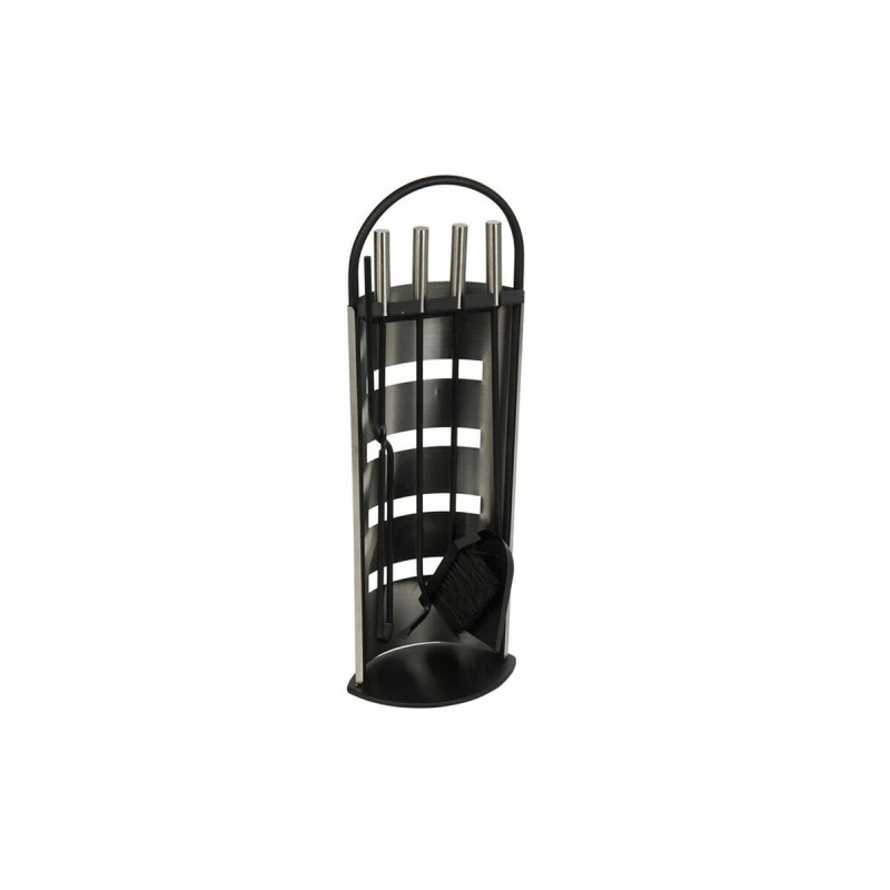 Utensilios para Chimenea DKD Home Decor Plateado Acero 23 x 15 x 66 cm