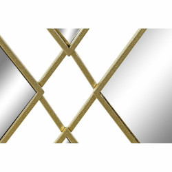 Espejo de pared DKD Home Decor Espejo Dorado Metal Rombos (63 x 2 x 90
