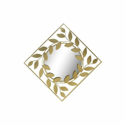 Espejo de pared DKD Home Decor Espejo Dorado Metal Laurel (120 x 2,5 x