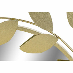 Espejo de pared DKD Home Decor Espejo Dorado Metal Laurel (120 x 2,5 x