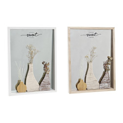 Espejo de pared DKD Home Decor Cristal Natural Blanco 30 x 4 x 40 cm M