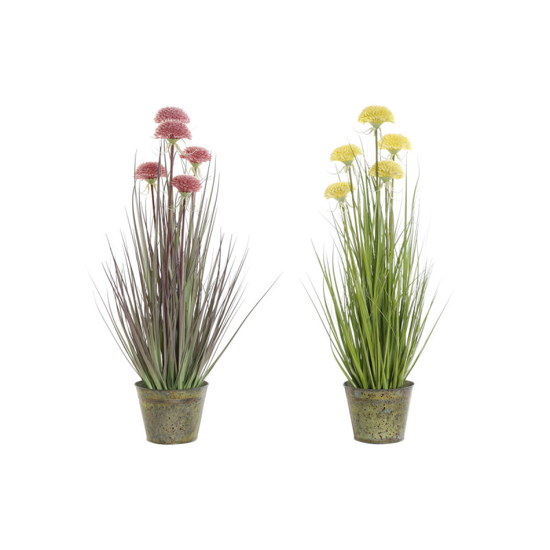 Planta Decorativa DKD Home Decor 30 x 30 x 78 cm Rosa Metal Amarillo P Planta Decorativa DKD Home Decor 30 x 30 x 78 cm Rosa Metal Amarillo P