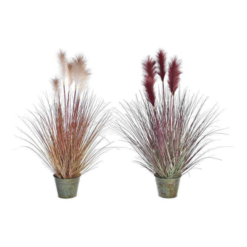 Planta Decorativa DKD Home Decor Naranja Polietileno Burdeos Latón 20 Planta Decorativa DKD Home Decor Naranja Polietileno Burdeos Latón 20