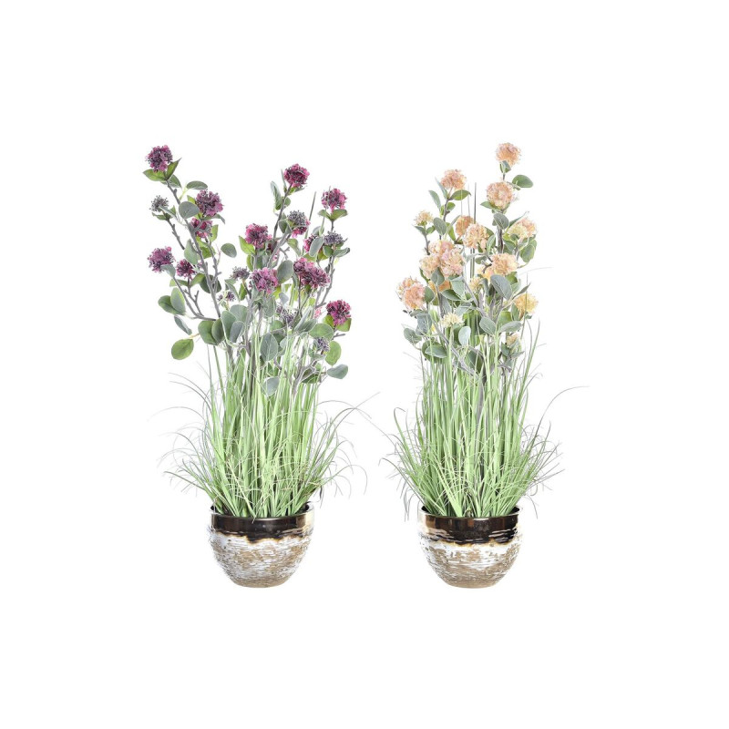 Planta Decorativa DKD Home Decor Jarrón 20 x 20 x 78 cm Porcelana Ros Planta Decorativa DKD Home Decor Jarrón 20 x 20 x 78 cm Porcelana Ros