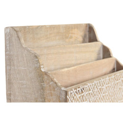 Organizador Multiusos DKD Home Decor Blanco Natural Madera de mango 32