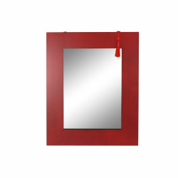 Espejo de pared DKD Home Decor Espejo Abeto Rojo Negro MDF (70 x 2 x 9