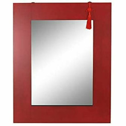 Espejo de pared DKD Home Decor Espejo Abeto Rojo Negro MDF (70 x 2 x 9