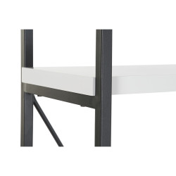Estantería DKD Home Decor Negro Metal Blanco 4 Estantes Madera MDF (1