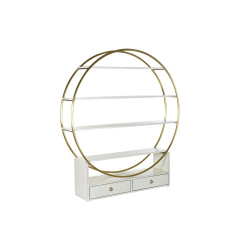 Estantería DKD Home Decor 160 x 35 x 180 cm Dorado Metal Blanco Álam