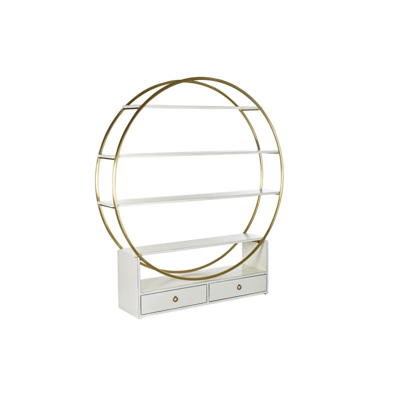 Estantería DKD Home Decor 160 x 35 x 180 cm Dorado Metal Blanco Álam Estantería DKD Home Decor 160 x 35 x 180 cm Dorado Metal Blanco Álam
