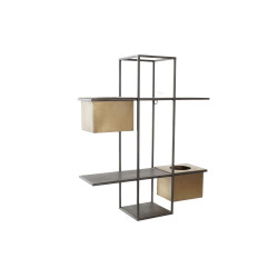 Estantería DKD Home Decor Negro Metal Cobre 2 Estantes (50 x 16 x 60