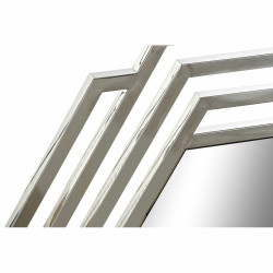Espejo de pared DKD Home Decor Cristal Plateado Acero Inoxidable Shabb