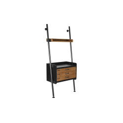 Estantería DKD Home Decor Abeto Natural Negro Metal 1 Estante (67 x 4