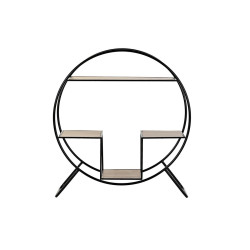 Estantería DKD Home Decor Negro Gris claro Metal Abeto 90 x 30 x 100