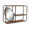 Estantería DKD Home Decor Negro Marrón oscuro Madera Metal Espejo 73