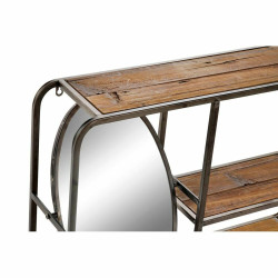 Estantería DKD Home Decor Negro Marrón oscuro Madera Metal Espejo 73