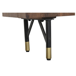 Estantería DKD Home Decor Negro Dorado Metal Marrón oscuro Madera de