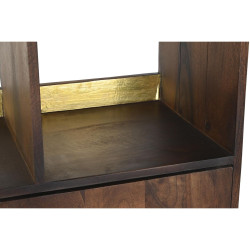 Estantería DKD Home Decor Negro Dorado Metal Marrón oscuro Madera de