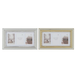 Marco de Fotos DKD Home Decor Luxury Dorado Plateado Cristal Poliestir