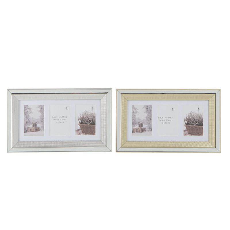 Marco de Fotos DKD Home Decor Cristal Poliestireno Dorado Plateado Tra Marco de Fotos DKD Home Decor Cristal Poliestireno Dorado Plateado Tra