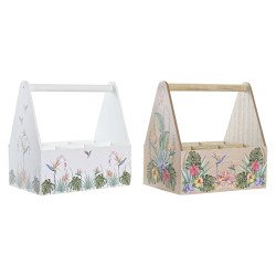 Botellero DKD Home Decor Multicolor Madera MDF 24 x 16,5 x 25 cm (2 Un
