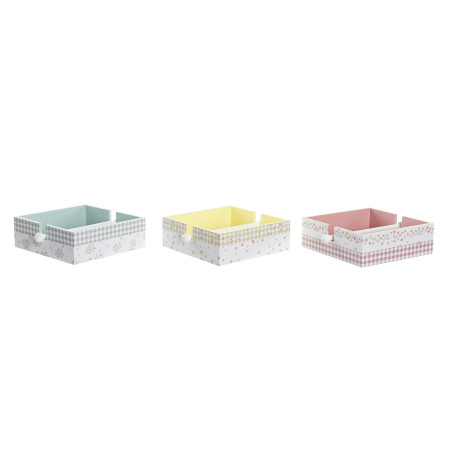 Servilletero DKD Home Decor Vichy Sweet Metal Aluminio Madera MDF 22 x