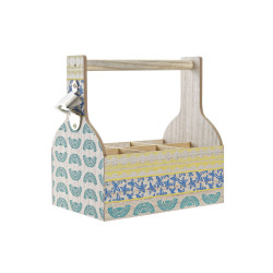 Botellero DKD Home Decor 27 x 16,5 x 25 cm Azul Turquesa Madera MDF (2