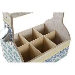 Botellero DKD Home Decor 27 x 16,5 x 25 cm Azul Turquesa Madera MDF (2