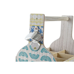 Botellero DKD Home Decor 27 x 16,5 x 25 cm Azul Turquesa Madera MDF (2