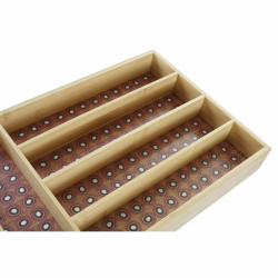 Organizador para Cubiertos DKD Home Decor Bambú Colonial Africano 25,